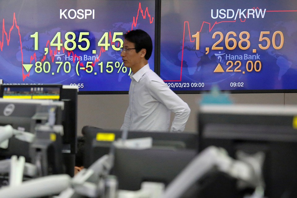 Южнокорейский Kospi упал на 0,2 процента