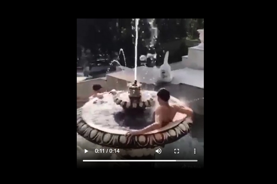 Кадр из видео купания.
