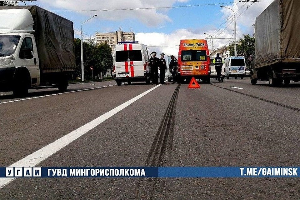 В ДТП в Минске пострадал ребенок. Фото: Telegram УГАИ ГУВД Мингорисполком.