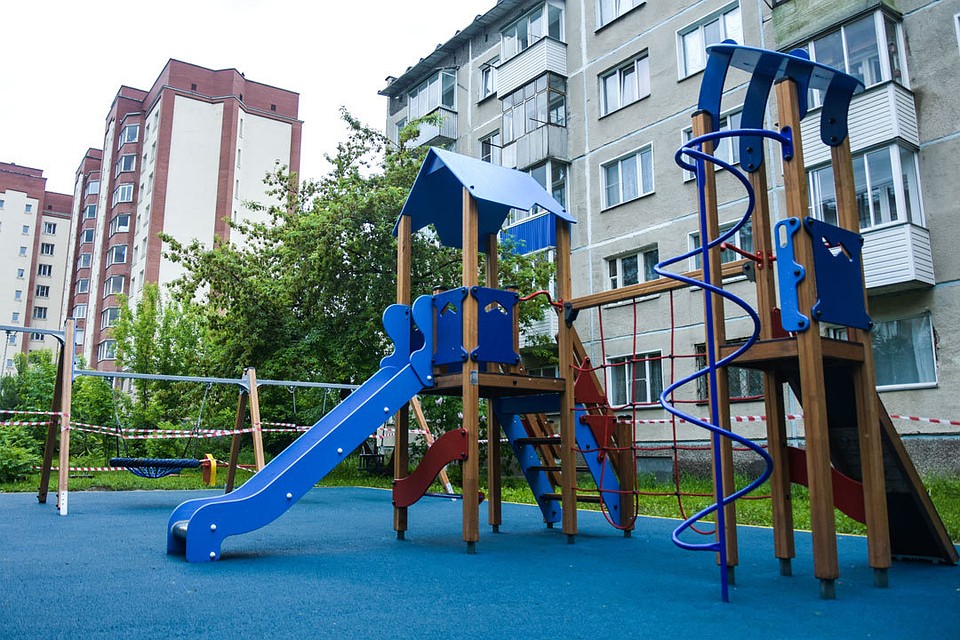 Площадка ждет местную детвору после окончания режима самоизоляции.