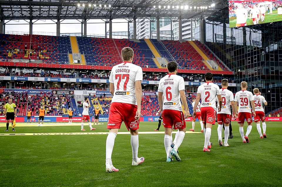 Александр Соболев вышел в стартовом составе и отыграл всю игру. Фото: ФК «Спартак» (Москва).