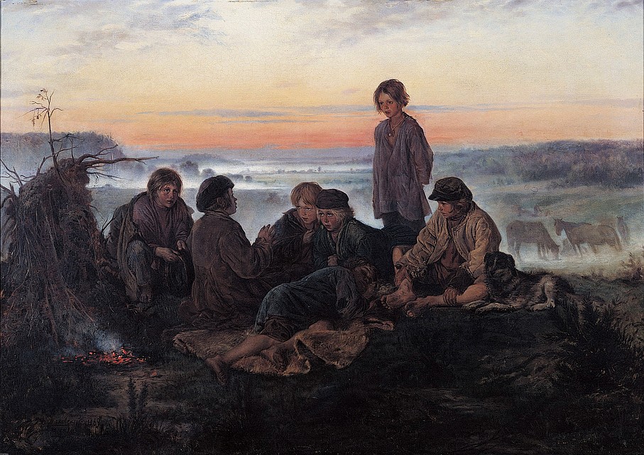 Картина Владимира Маковского "Бежин луг".