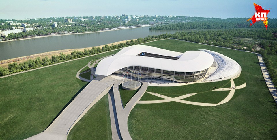 "Ростов-Арена" появится на левом берегу Дона. Фото предоставлено пресс-службой губернатора Ростовской области.