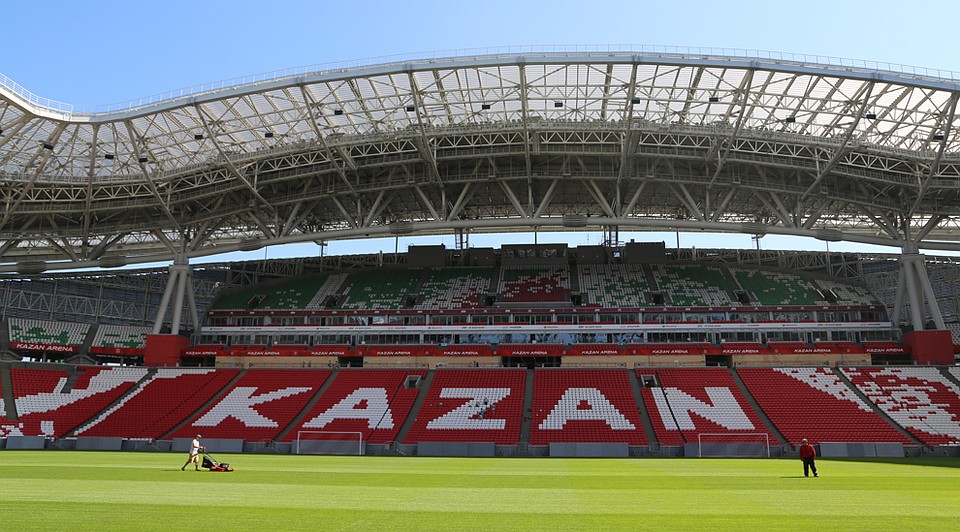 "Казань-Арена" уже сегодня готова принимать матчи. Фото: Анастасия ШАГАБУТДИНОВА