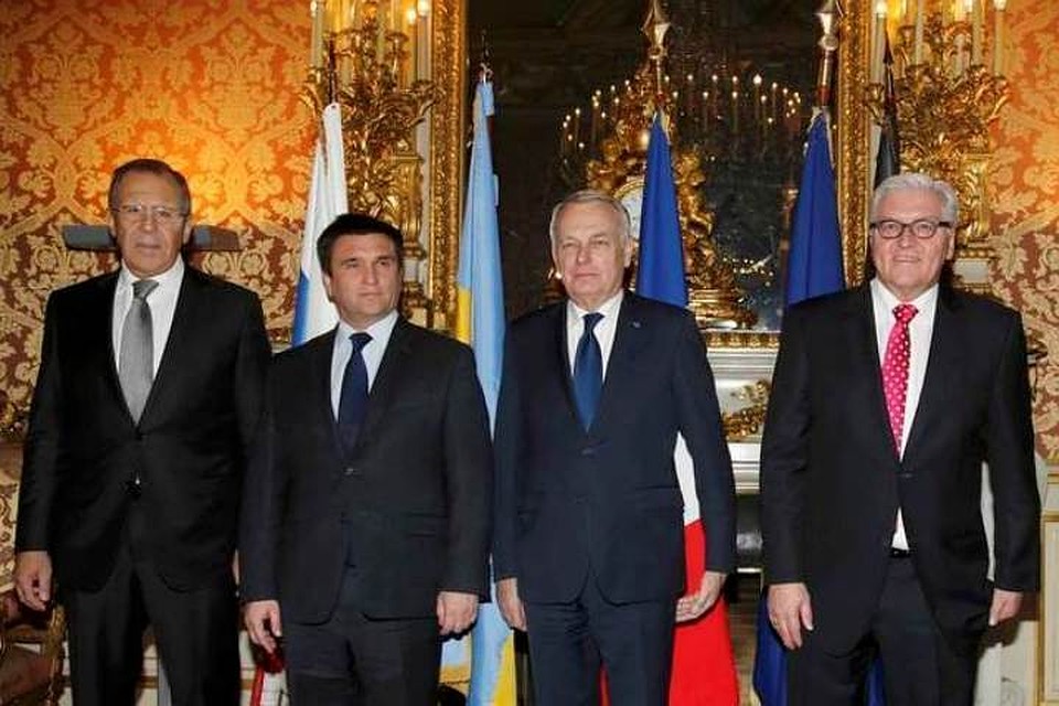Министры иностранных дел России, Украины, Франции и Германии на встрече в Париже