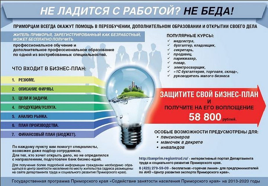 Государственная программа Приморского края "Содействие занятости населения Приморского края" на 2013-2020 годы