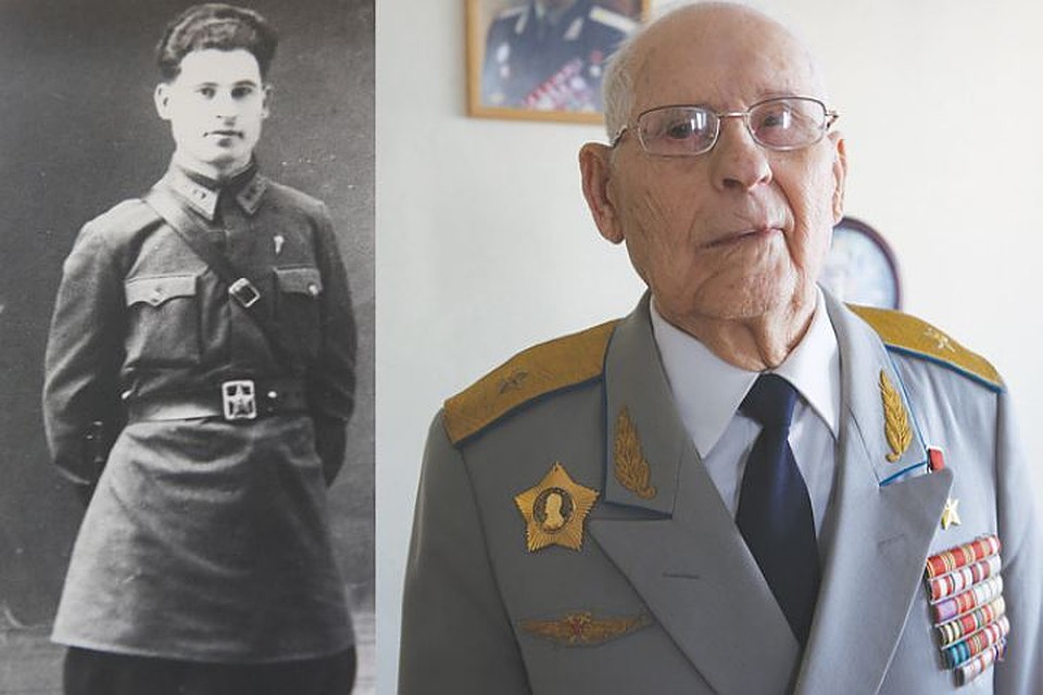 Бомбившего вражеские объекты летчика сбивали 4 раза. Фронтовой снимок (слева) сделан в 1942 году, еще до присвоения ветерану звания Герой Советского Союза