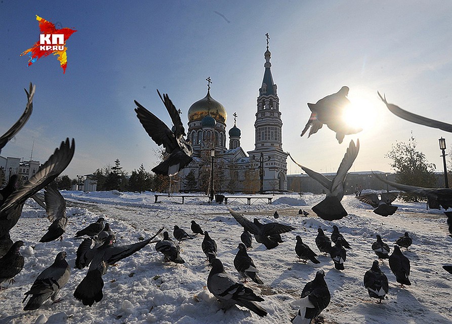 Утренний морозный Омск. Фото: Виктор ГУСЕЙНОВ