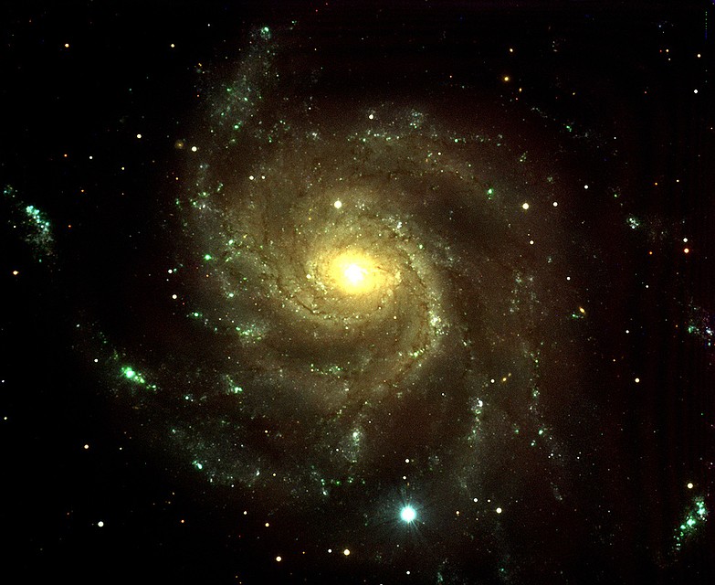 Фотография галактики М101 со Сверхновой SN2011fe, полученная с помощью российско-турецкого 1,5-метрового оптического телескопа РТТ-150 в Турецкой государственной обсерватории TUBITAK. ФОТО Ирек Хамитов/Государственная обсерватория ТЮБИТАК/ТАСС