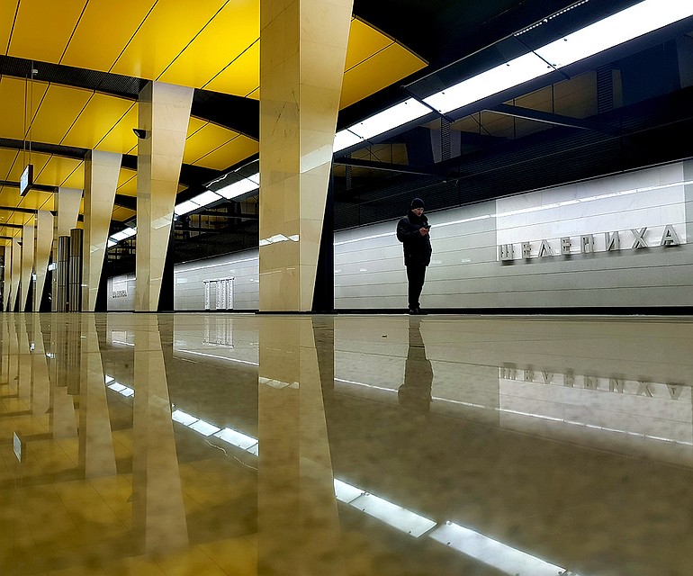Интерьеры станции метро "Шелепиха". Фото: Алиса ТИТКО