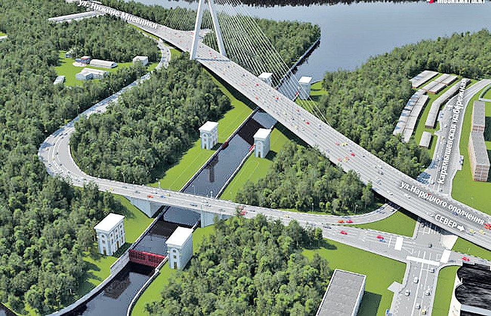 Через канал имени Москвы перекинут балочный мост. Фото: mip.mosinzhproekt.ru