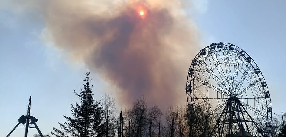В Хабаровске снова загорелись дачные острова на левом берегу Амура Фото: Мария ИГНАТЬЕВА