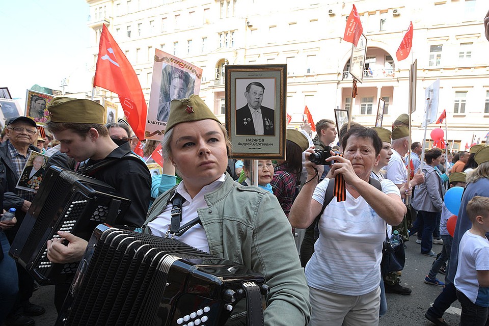 Участники акции Бессмертный полк в Москве 9 мая 2019 года Фото: Михаил ФРОЛОВ