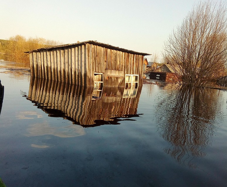 Вода поглотила огороды и затопила хозяйские постройки. Фото: Анны Рочевой Фото: Предоставлено "КП"
