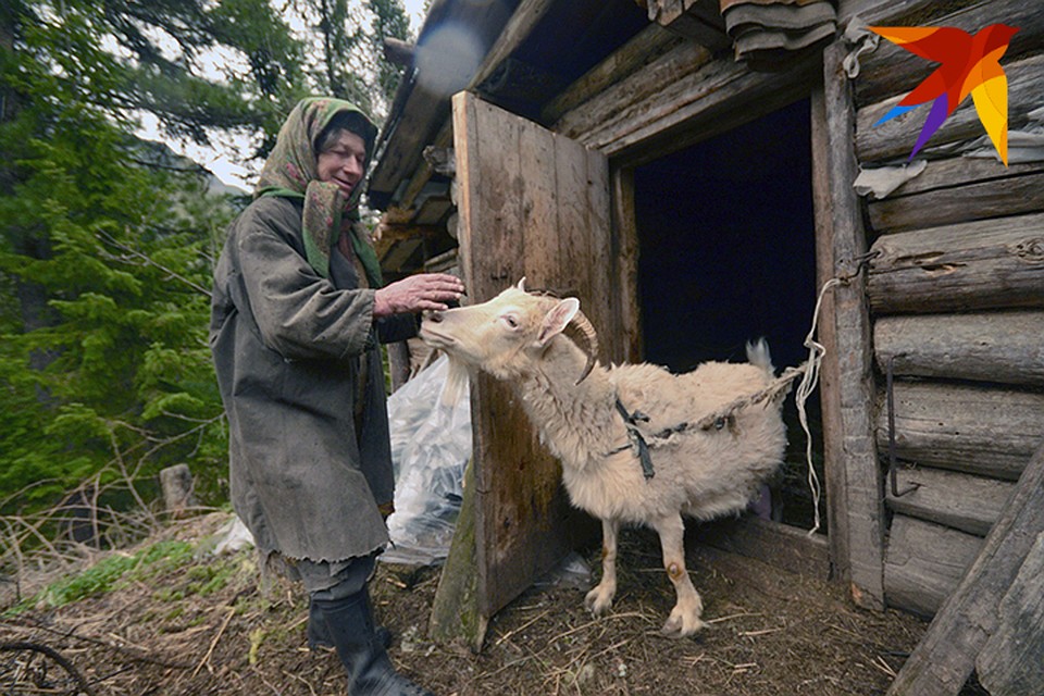 Агафья Карповна показывает гостям свой быт Фото: Данил БАРАШКОВ
