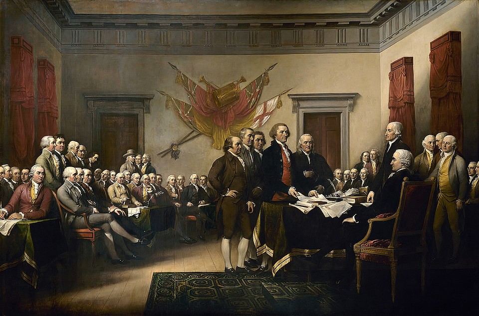 Картина Джона Трамбулла "Декларация о независимости" (1819 год).