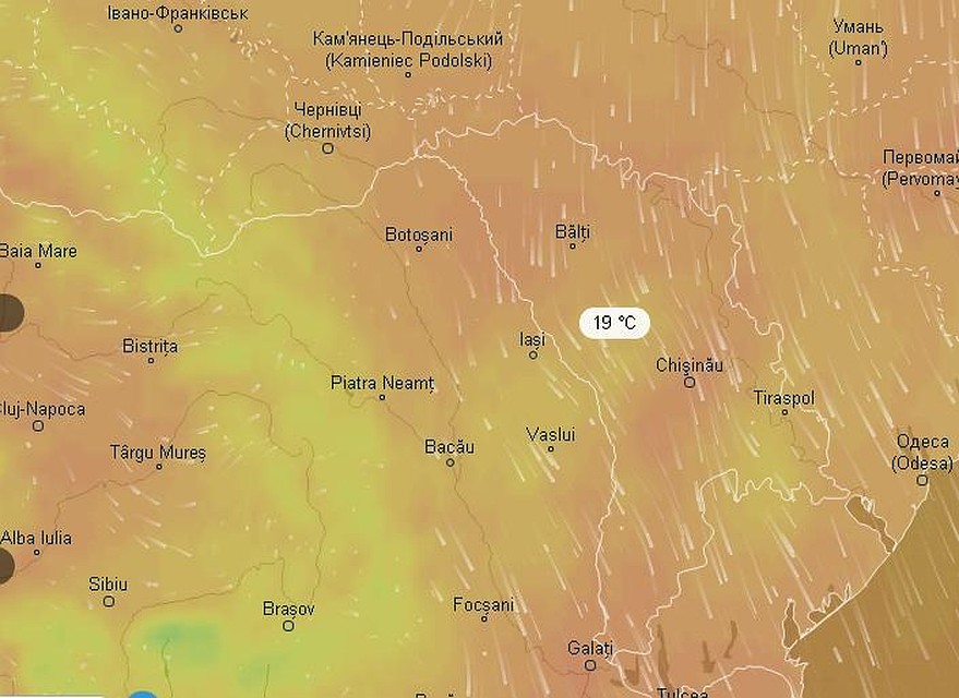 В пятницу в полдень ожидается всего 19 градусов тепла.