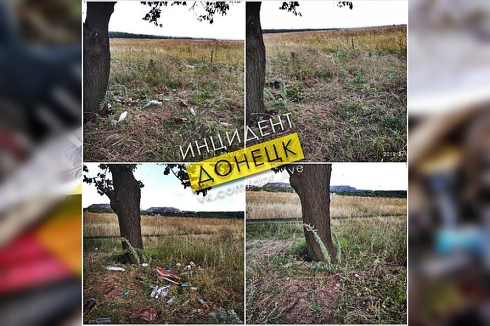 Эстафету продолжили члены общественного движения, они убрали территорию возле пруда "Молочный". Фото: vk.com/dpr.live