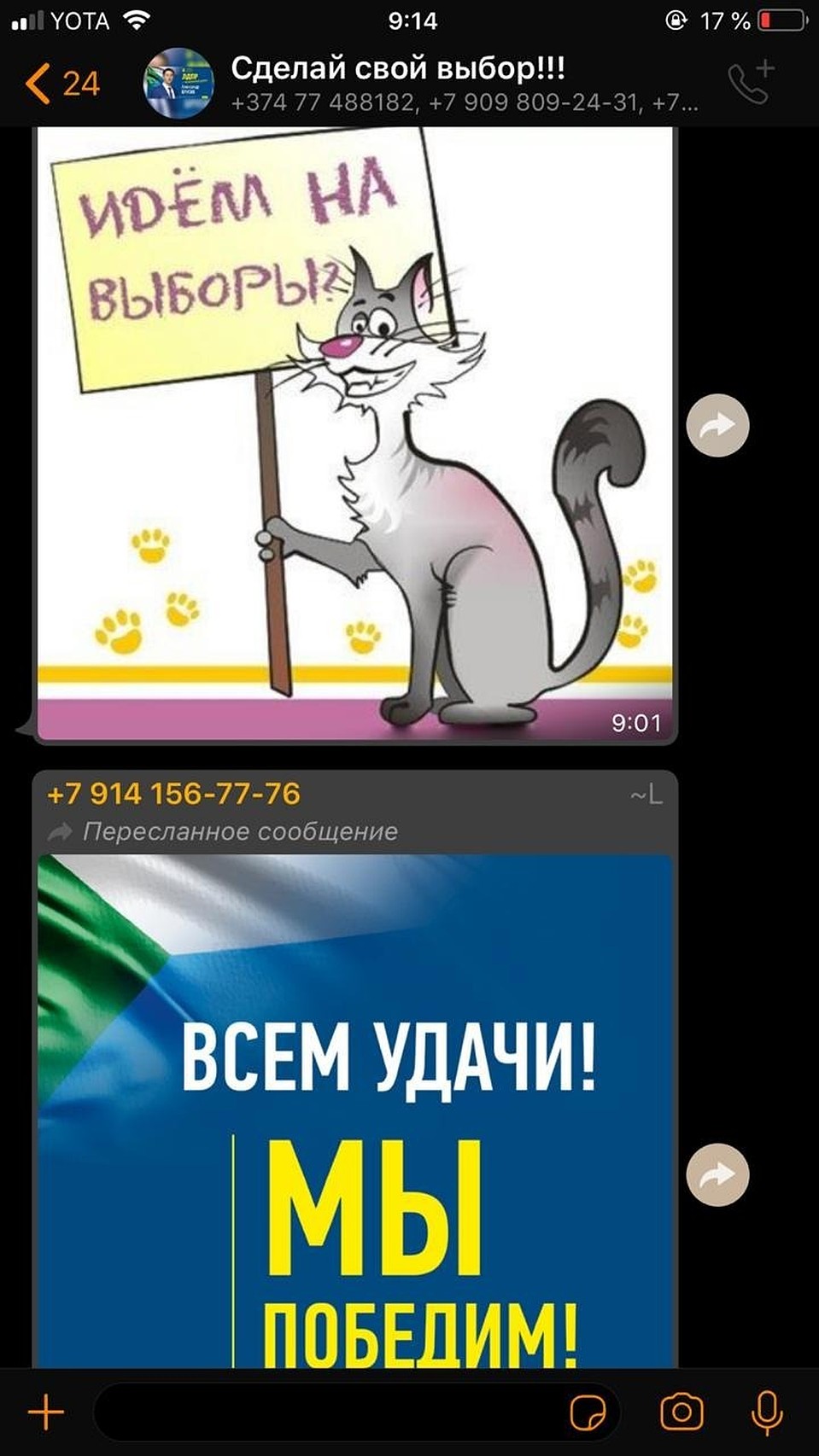 «Партийную картинку» рассылают по чатам в Хабаровском крае Фото:соцсети