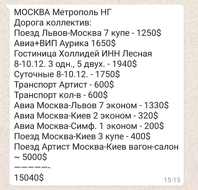 Генеральный менеджер одного из столичных агентств поделился с «Комсомольской правдой» результатами переговоров и переписки с менеджментом Софии Ротару о выступлении певицы.