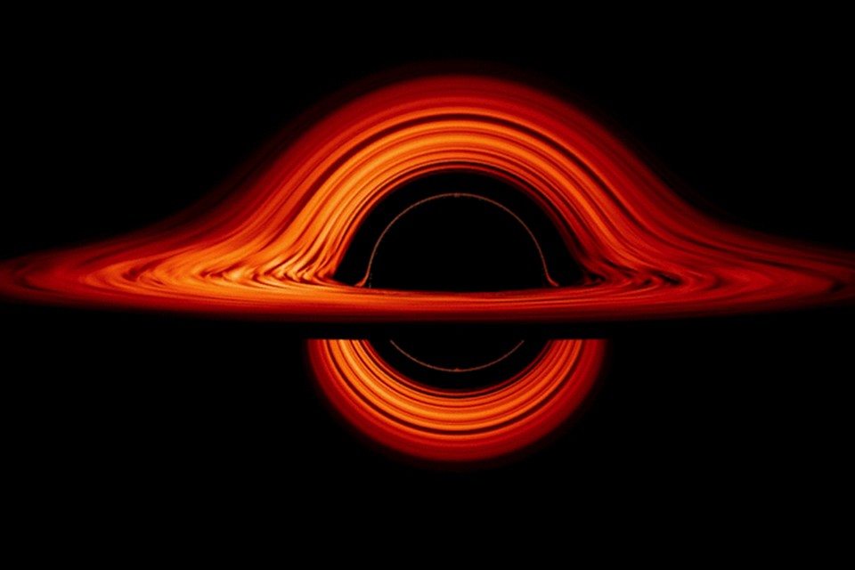 Черная дыра во всех подробностях: кадр из видео NASA.