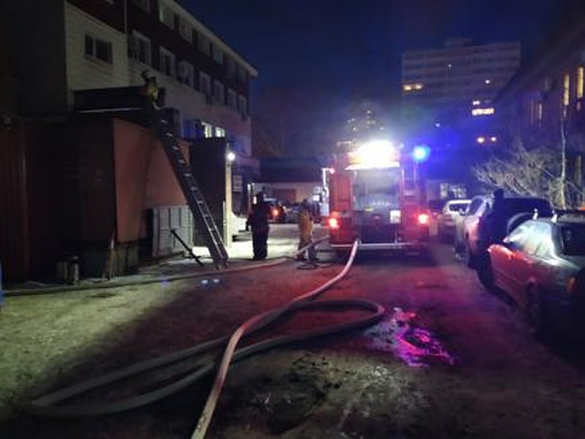 На пожаре работали 71 человек
