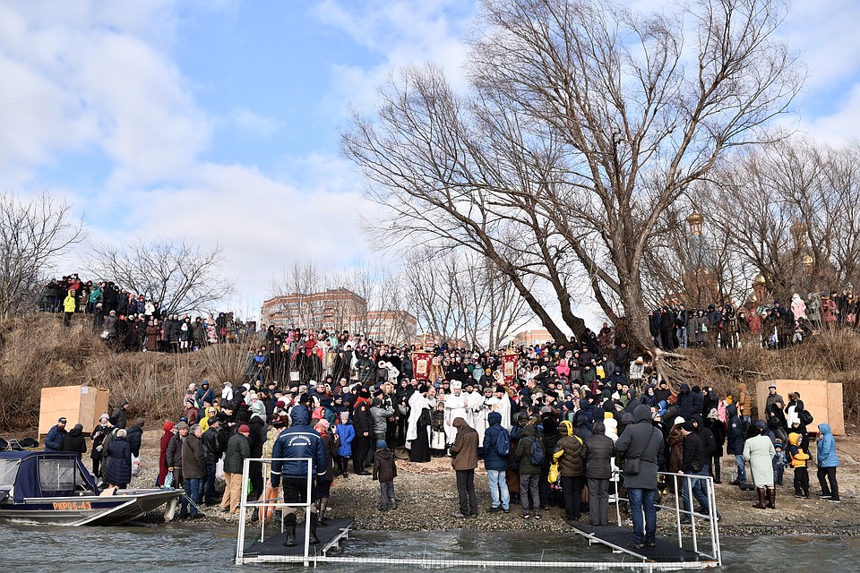 Крещенские купания в Кубани в Краснодаре Фото: Александр РАЙКО