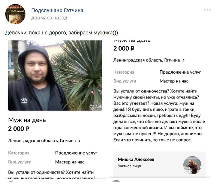 Женщинам Гатчины такой ироничный вариант очень даже понравился. Фото: vk.com/gtnstory