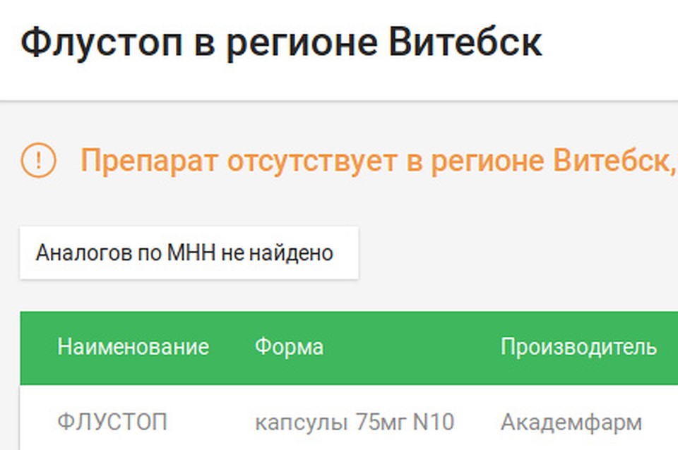 Белорусы массово разбирают «Флустоп»