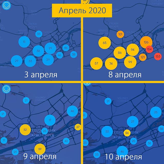Данные за апрель 2020. Проект: Красноярск.Небо