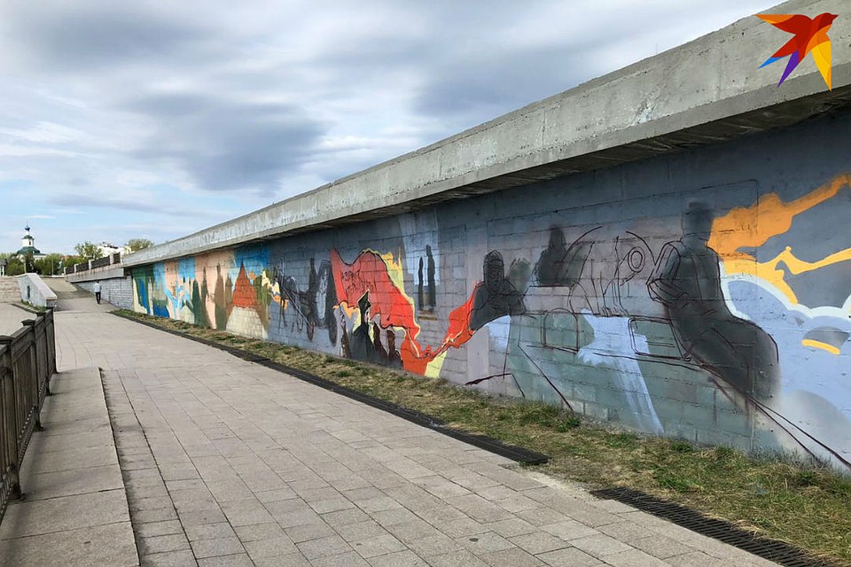 Длина граффити составит 120 метров. Фото: предоставлено Юрием Старковым.