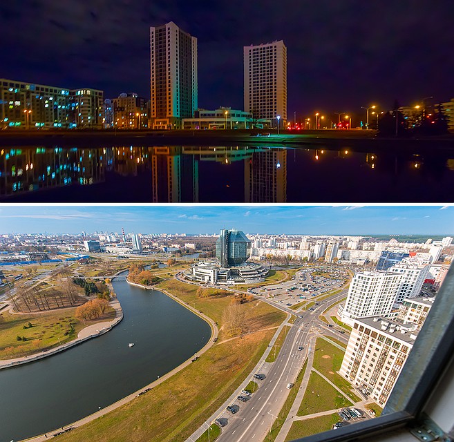 Дома расположены на берегу одного из каналов Слепянской водной системы.