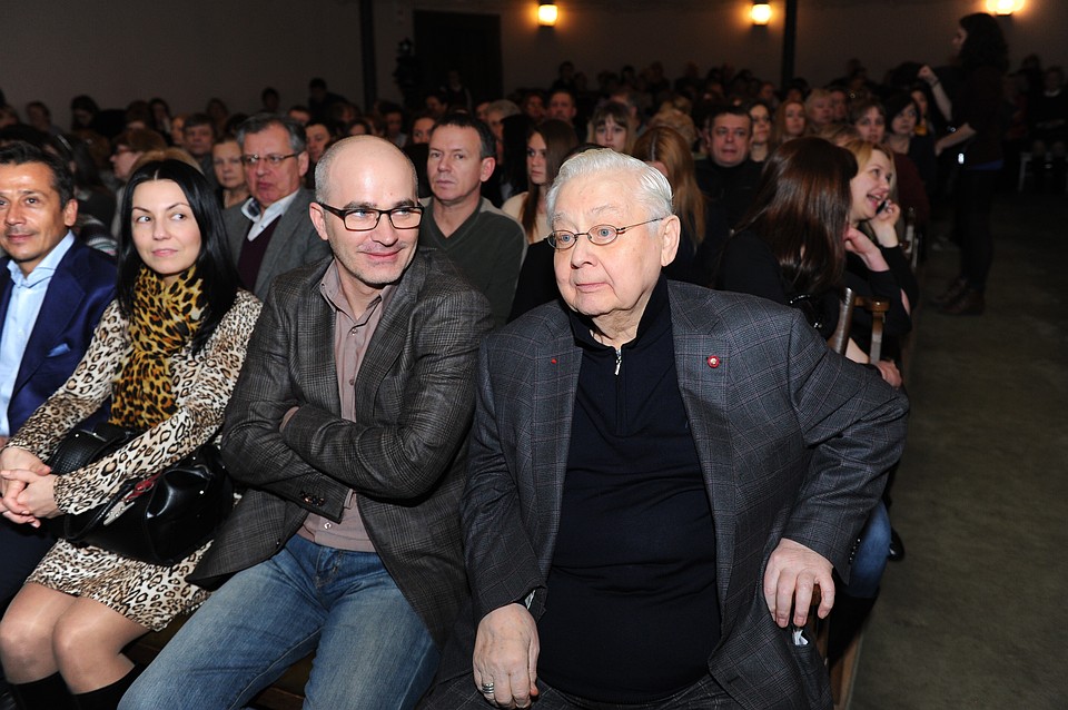 Худрук МХТ им. Чехова Олег Табаков и его заместитель Юрий Кравец на премьере спектакля в 2014 году. Фото: Иван ВИСЛОВ
