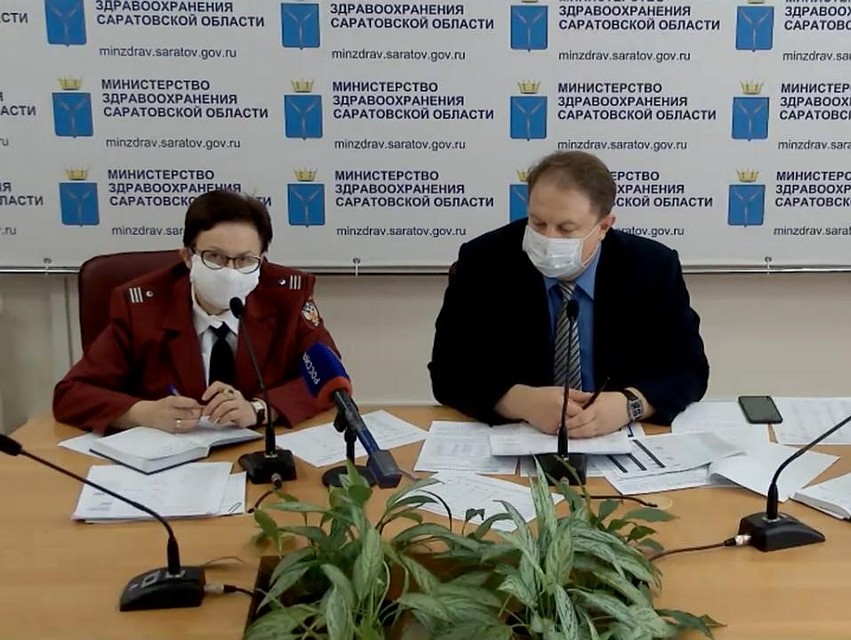 Надежда Матвеева на брифинге в Минздраве