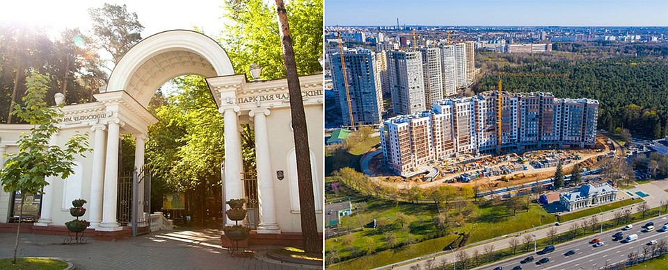 Рядом с комплексом – главный проспект столицы и сразу две станции метро.
