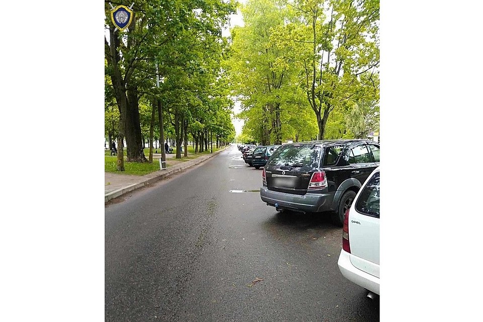 Водитель рассказал, что во дворах ребенок внезапно выбежал на дорогу из-за припаркованных авто. Фото: СК.