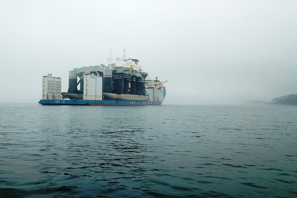 Стартовая платформа Odyssey проекта плавучего космодрома "Морской старт" в Приморье. Фото: ТАСС