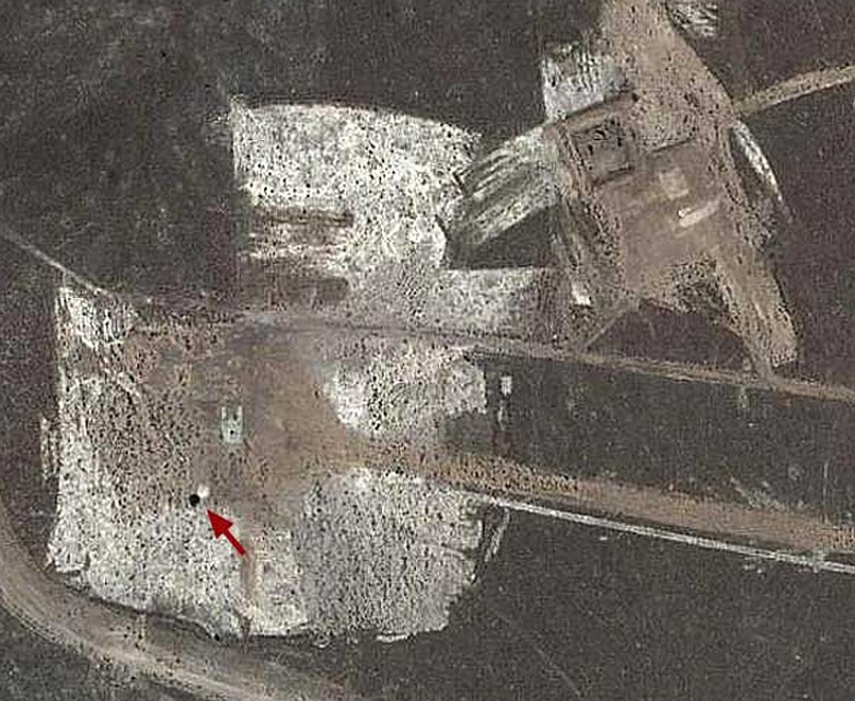 Тарелка на "Зоной-51": сфотографирована из космоса