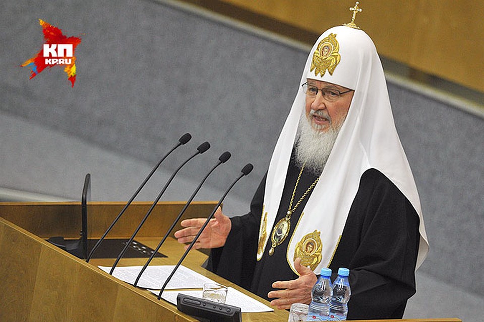 Январь 2015 г. Глава РПЦ выступил в зале заседаний Государственной думы РФ. Фото: Владимир ВЕЛЕНГУРИН