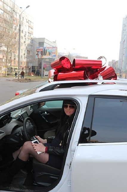 Елена Павлова в своем новом автомобиле Фото: СОЦСЕТИ