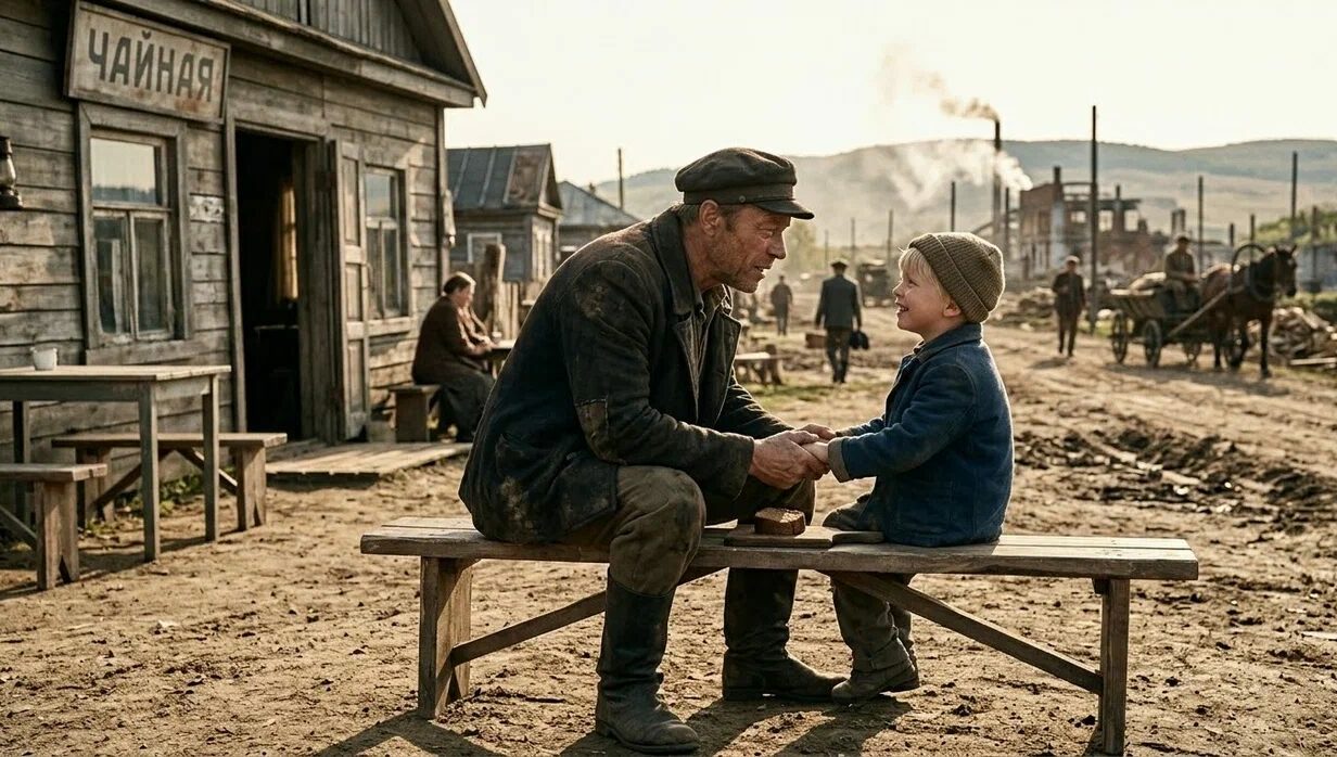 У местной чайной Андрей постоянно видел маленького оборванного мальчика — Ванюшку. Глядя на этого одинокого сироту, Андрей почувствовал, что не может пройти мимо.