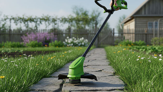 GREENWORKS G24LT25K2. Фото: Татьяна Фадеева / Нейросеть