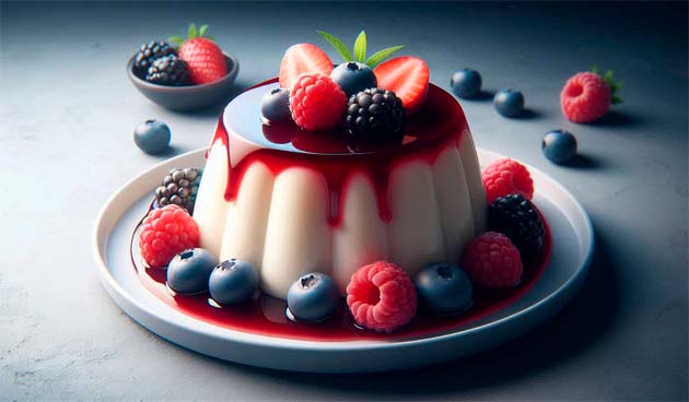 Панакота с ягодным соусом