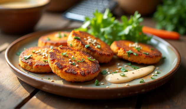 Котлеты из нутовой муки с морковью