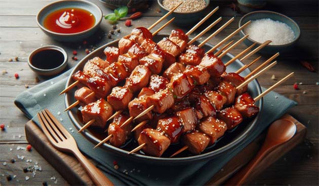 Куриный шашлык в соевом соусе с медом