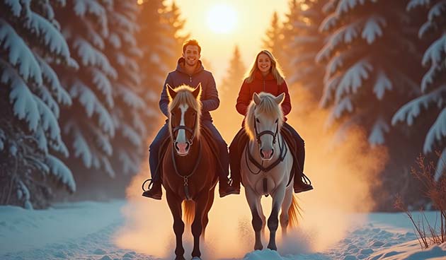 На конной прогулке