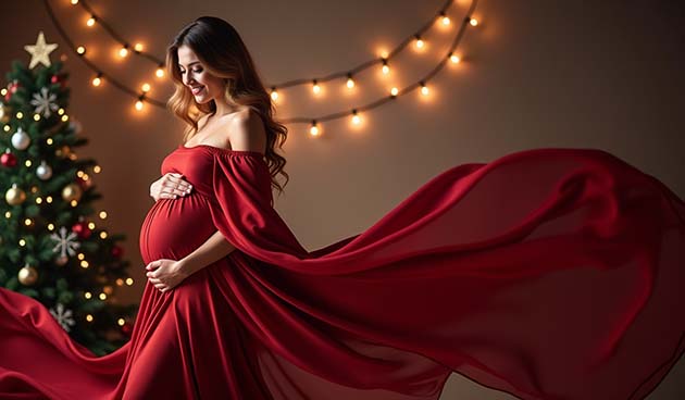 В праздничном платье