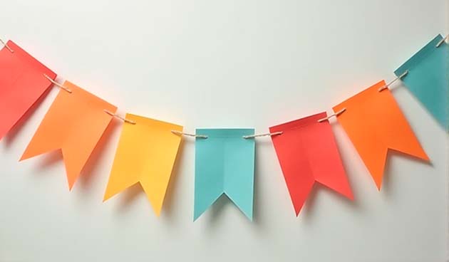 В виде флажков