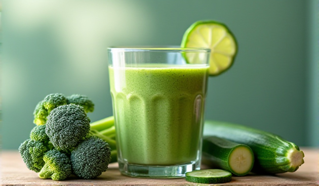 Смузи с брокколи и молодыми кабачками