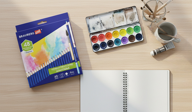 Художественные акварельные карандаши Brauberg
